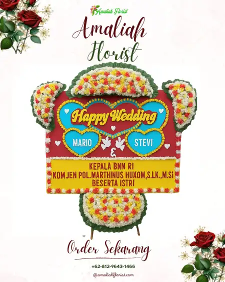 Papan Bunga Pernikahan Gogodalem